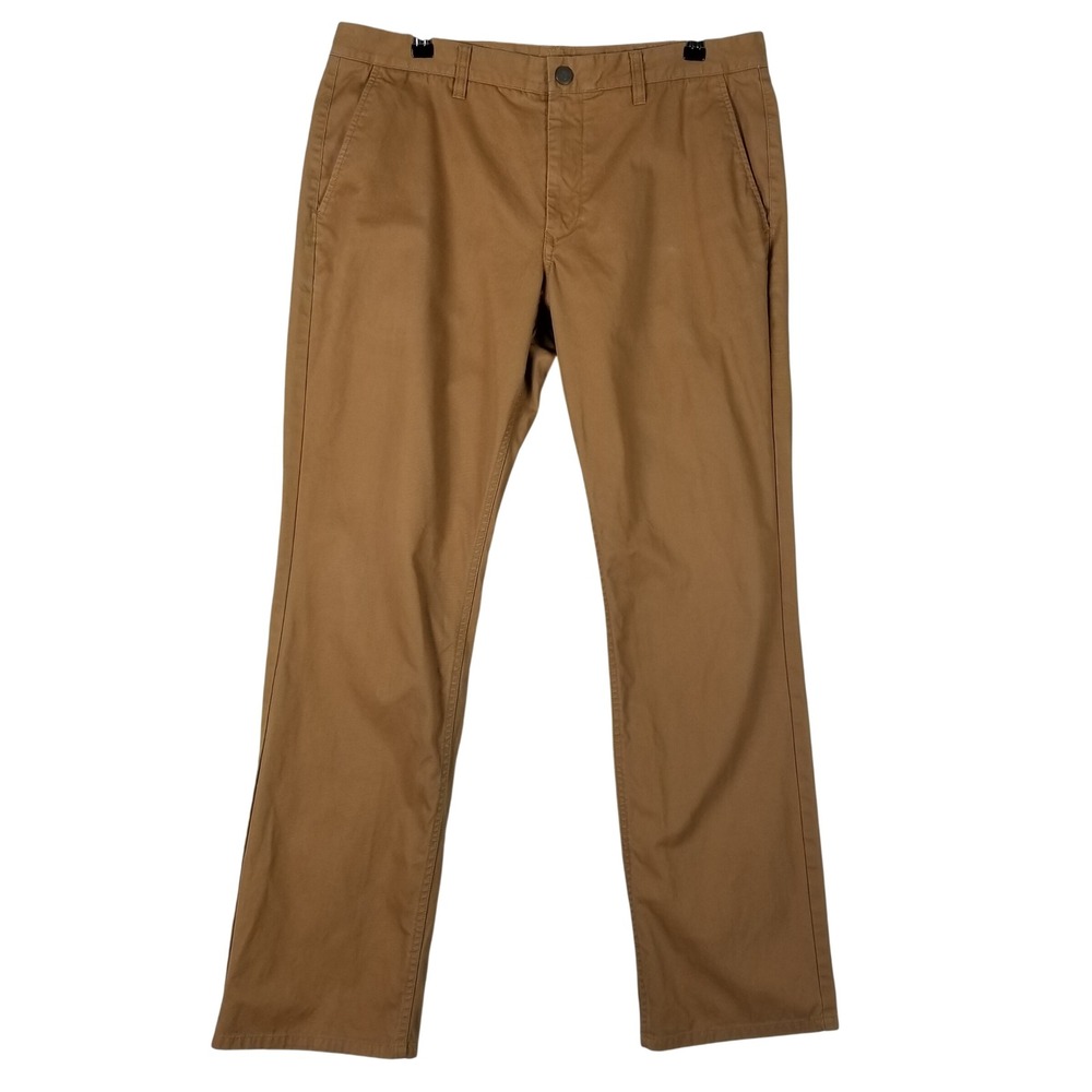 Bonobos Chinos Mens 36x32 Brown Straight Leg 100% Cotton Trousers